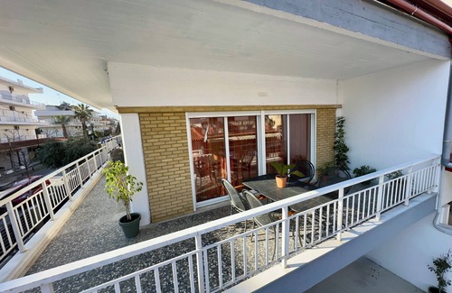 Olymbiaki Akti Apartment | Seaside Family Home with Wraparound Balcony & 2 Baths - Blue Zone Homes
