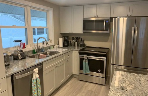Standish House | Sebago Lake, ME Lakeside Hot Tub just renovatednn