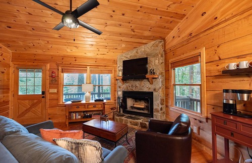 Cherry Log Cabin | Secluded 4WD adventure with mountain views, hot tub and flat yard. Pet-friendly!