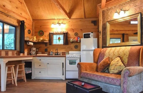 Brenham Cabin | Secluded and Cozy Romantic Cabin with Hot Tub at Scenic Hill Retreat