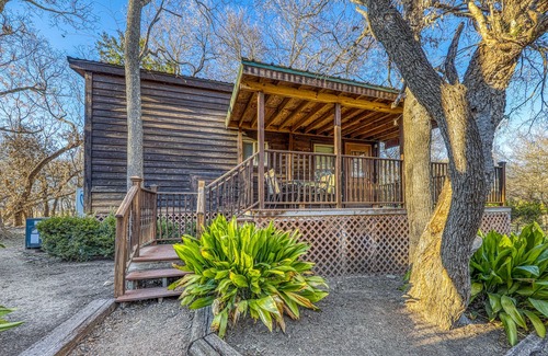 Fredericksburg Cabin | Secluded, family-friendly cabin w/ shared hot tub, playground, & winery on-site!