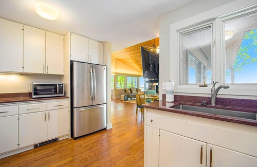 Harbor Springs House | Secluded lake-view home with large deck, private gas grill, AC