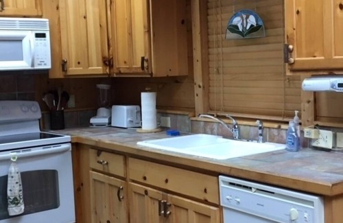 Lake Lure House | Secluded Log Home on 10 acres w creek, garden, trails, fire pit, FP, Sleeps 10