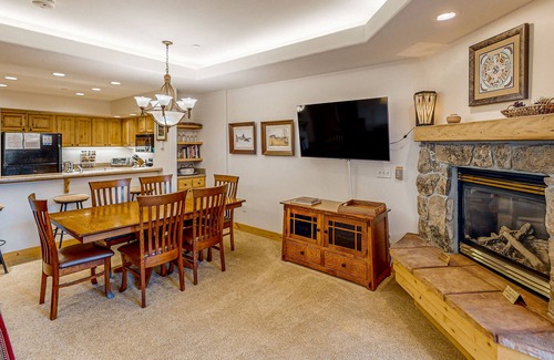 Steamboat Springs Condo | Second floor condo with gas fireplace, WiFi, pool, and hot tub - walk to gondola