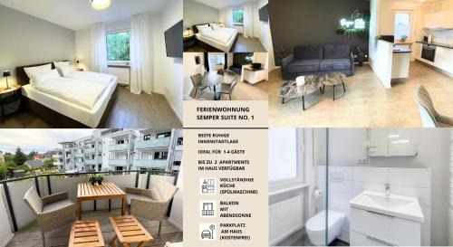 Bayreuth Apartment | Semper Suite No1 - 2Zi Fewo 1-4 Pers, Balkon, Parkplatz, Hofgartennähe