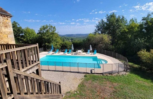 Le Buisson-de-Cadouin House | Serene country property with two houses, large pool & terrace with stunning view