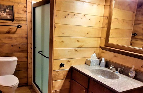 Ferryville Cabin | Shady Oaks -- Charming and secluded log cabin surrounded by trees!