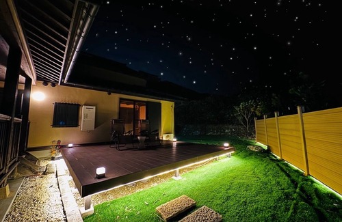 Itoshima Villa | Shikino-an Itoshima 1300 ㎡ Panoramic open-air bath in the great nature! Parking 5+ Sauna Dedicated BBQ Pets allowed