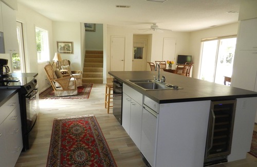 Oceanside House | Short walk to beach, pool in full sun, golf view, bright open home, Pet Friendly