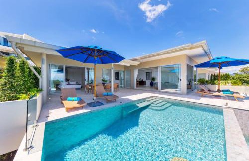 Moo 5 Villa | Single Level BEACHSIDE VILLA - BB2 - at BAYSIDE LUXURY VILLAS Samrong Bay Beach, 3 BED 4 BATH, SEA and SUNSET VIEWS, only 200m walk to the Beach