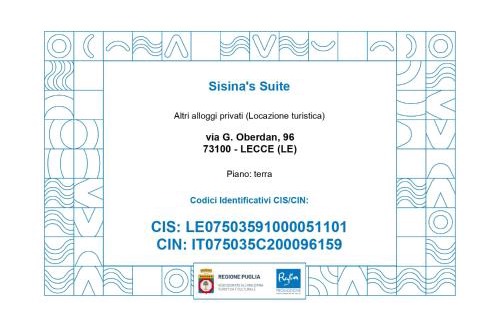 Lecce Apartment | Sisina's Suite