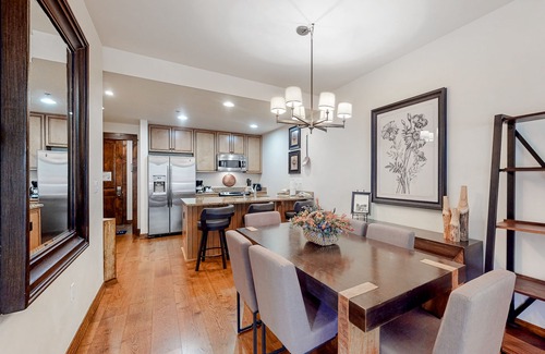 Four O'Clock Condo | Ski-in/out condo right near downtown with hot tub, pool & balcony