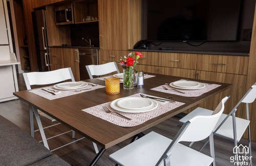 Park City Condo | Ski in/out Studio at a YotelPad in Canyons Village, Park City. Pet Friendly!