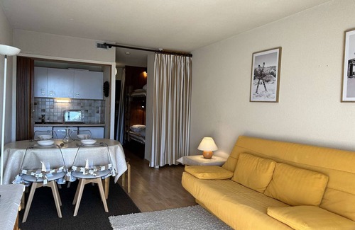 Montgenevre Apartment | Ski-In/Ski-Out Studio for 4 with Mountain Views, Balcony, and Parking