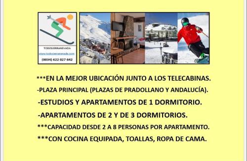 Pradollano Apartment | SKI & SNOW APARTMENTOS by TODOSIERRANEVADA - Plaza Principal Junto a los Telecabinas