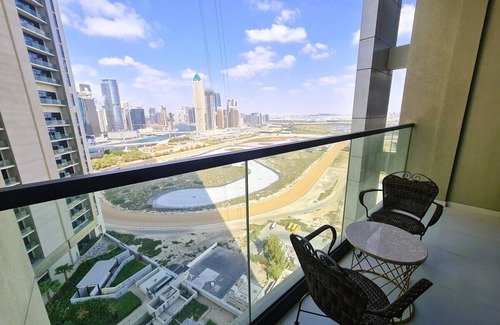 Al Safa Apartment | Skyline Serenity in Maison Aykon City Dubai