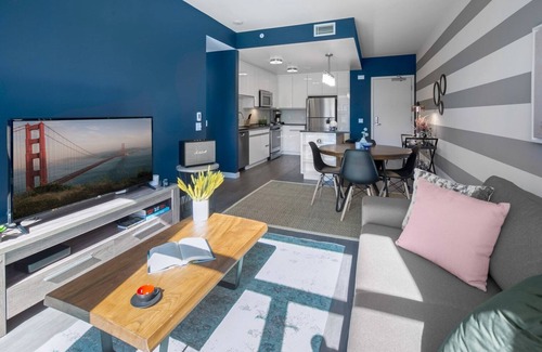 Mission Bay Apartment | Sleek 1BR Mission Bay, w/Gym, close to Caltrain by Blueground