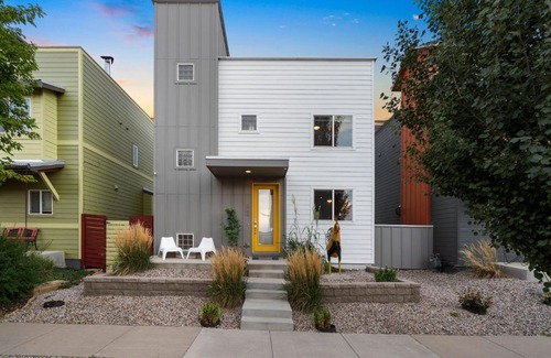 Old Town North House | Sleek Home near Old Town with Rooftop Hot Tub & Mtn Views