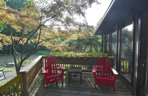 Berkeley Springs House | Sleepy View Retreat - Hot Tub, Trail, Hiking, Pet Friendly, Grill, Wifi, Fire Pit, Screen Porch, Family Friendly, Games, King Bed, Secluded, Fireplace, Pond