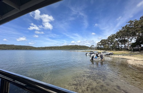 Smiths Lake House | Smiths Lake, rainforest canopy and Sandbar Beach Views. Fab home for 10 guests.