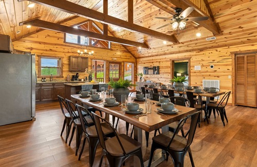 Sevierville Cabin | Smoky Mountain Views | 8BR w/Pool, Hot Tub & Game Room
