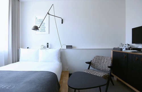 Jingumae Hotel | Snazzy , Hip Room in Artsy Hotel in Shibuya + Balcony.