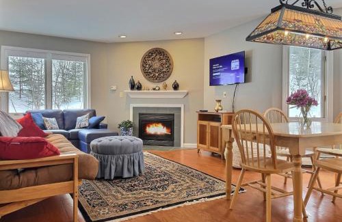 Killington Apartment | SnowDen Ski On Ski Off at Pico Fireplace