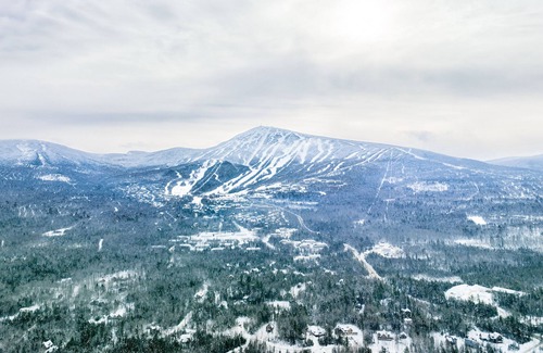 Stratton Cabin | Snug cabin in trees with fireplace & W/D near skiing, hiking, & lake - dogs OK