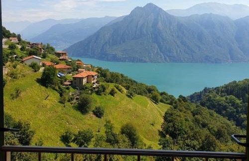 Fonteno Apartment | Soffio Di Rugiada - spacious terrace with Lake view