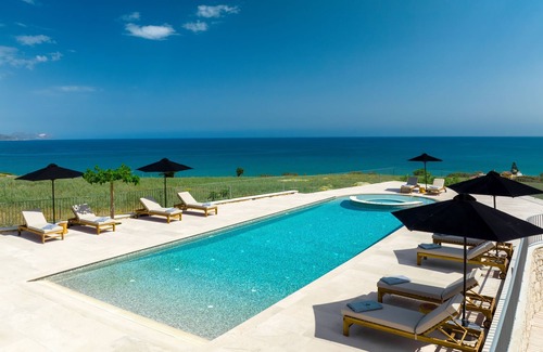 Filaki Villa | Solitude, sunsets and drenched in sea views with 120sqm pool and jacuzzi