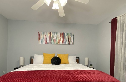 Oswego House | Sophisticated Town home w/ King Beds and Fenced Yard