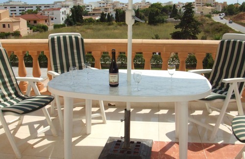 Cala Bona Apartment | South Facing Penthouse Apt 100m to beach, Mountain Views, WiFi, Roof Sun Terrace