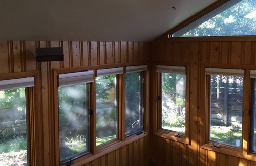 Lander Apartment | South side Log home guest unit on stream