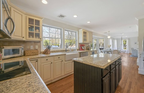 Eastport House | Southampton getaway perfection w heated saltwater pool - minutes to the beach!