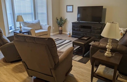Calhoun Condo | Spacious 2 bedroom condo with garage and private patio, quiet end unit