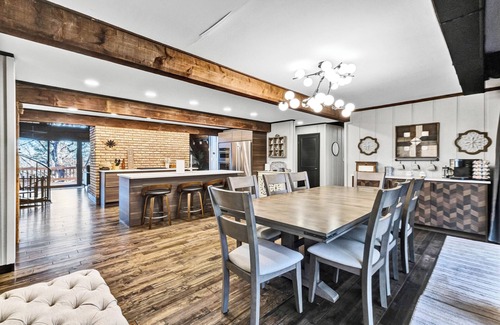 McHenry House | Spacious A-Frame sleeps 25 on 5 wooded acres with a private fishing pond