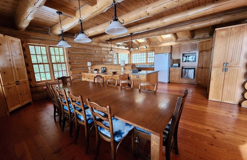 Cedarville House | Spacious and secluded lakefront! Modern log home on Lake Huron