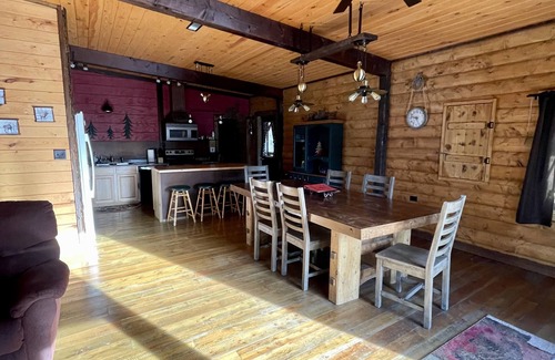 Lead Cabin | Spacious cabin off Hwy 85 with beautiful views and plenty of trailer parking.