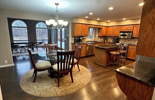 West Omaha House | Spacious Family Home + Park Views | Sleeps 8