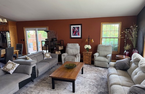 Elizabethtown-Kitley House | Spacious Farmhouse Retreat - pet friendly, pool, deck, Orchard views, and more.