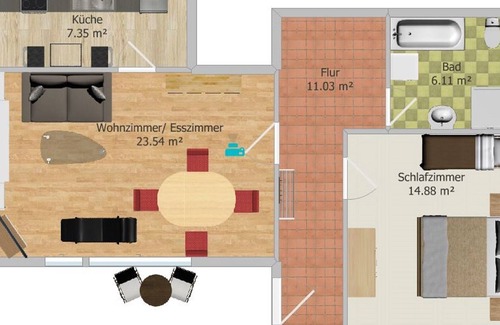 Gersfeld Apartment | Spacious holiday apartment (60 sqm) for two people with a private terrace