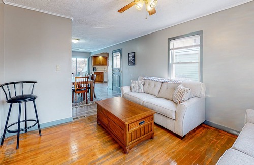 Lewiston House | Spacious home in a central location with a firepit, enclosed yard, and W/D