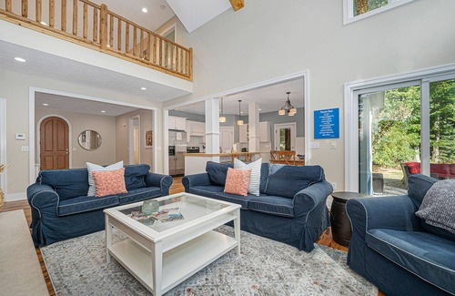 Fennville House | Spacious Home with Two Fireplaces, Game Room, & Private Pool - Walk to the Lake