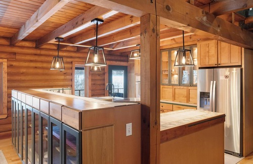 Charlevoix Ski Chalet | Spacious Log Cabin for 16+ at ThePinecrestChalet Hot tubs, air hockey, fireplace