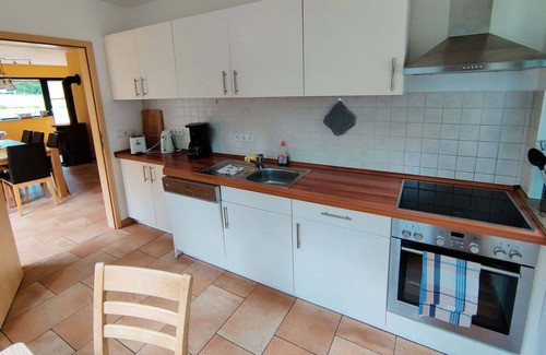 Friedrichshoehe House | Spacious semi-detached house with wood stove located directly on the Rennsteig