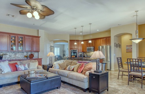 Fireside at Norterra House | Spacious single story 3-bed 3-bath home. Warm & Relaxing, 1 mi 2 highway!