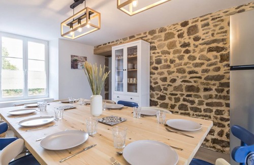 Anneville-en-Saire Cottage | Spacious Stone Cottage with Garden, Near Coast, 4 Bedrooms, Baby Equipment, Wi-Fi, Parking