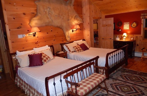 Saranac Lake Apartment | Spacious Suite with fireplace at Adirondack Waterfront Inn