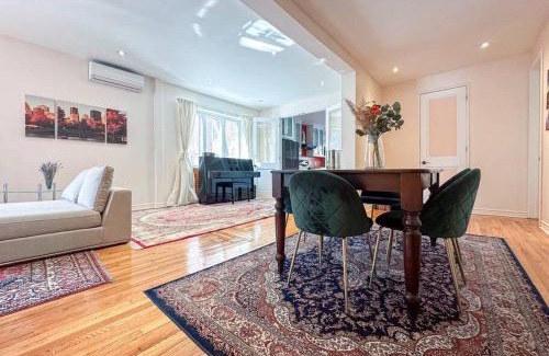 Montreal Apartment | Spacious two-storey townhouse w private parking 15 mins from Downtown