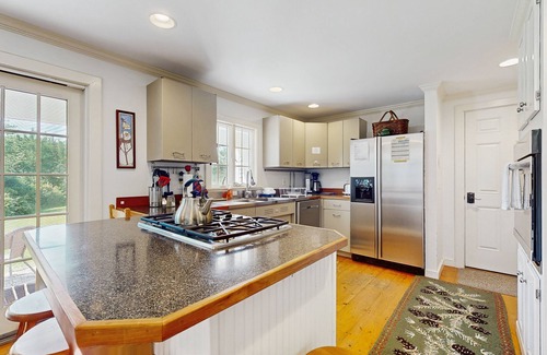 Manchester House | Spacious village house, dog-friendly, patio, fireplace, a/c, air hockey, w/d